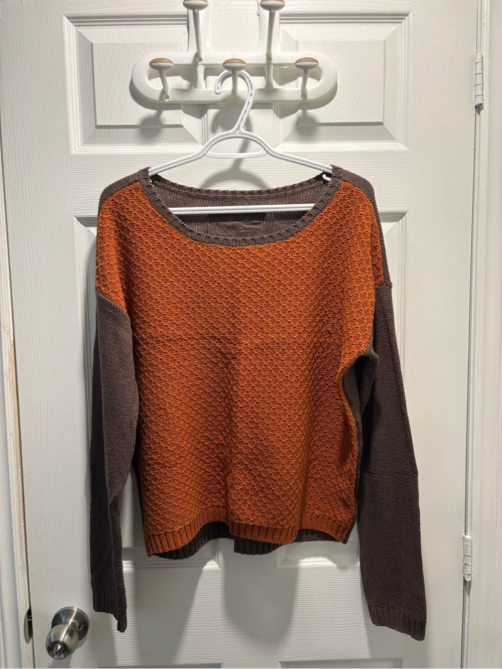 100% Cotton Orange & Brown Sweater